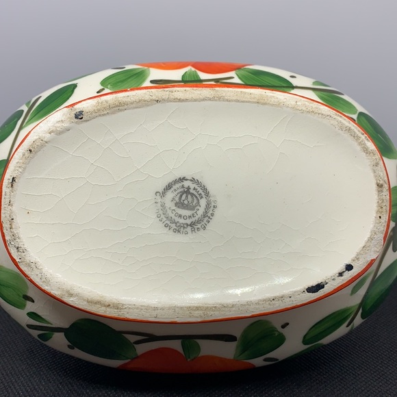 Vintage Czech Pottery Ceramic Basket GUC - Picture 6 of 9